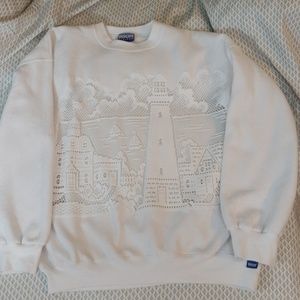 Vintage Doiley Inspired Lighthouse Sweater